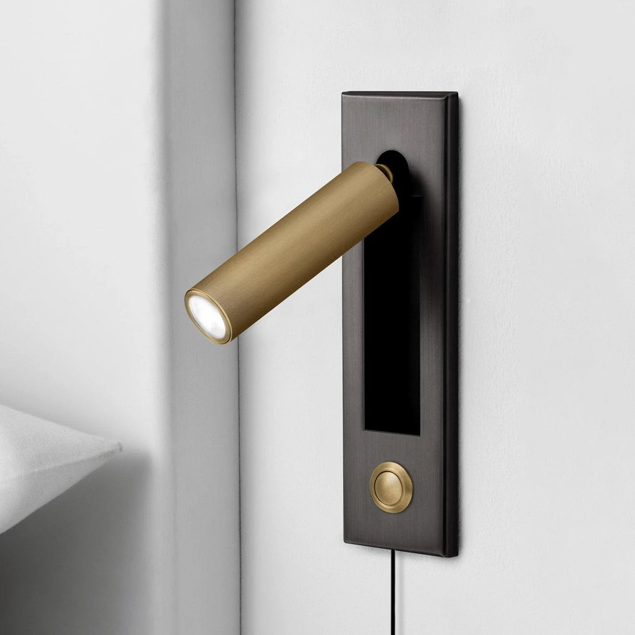 Embedded Bedside Sconce | LED Reading Light | Adjustable Head