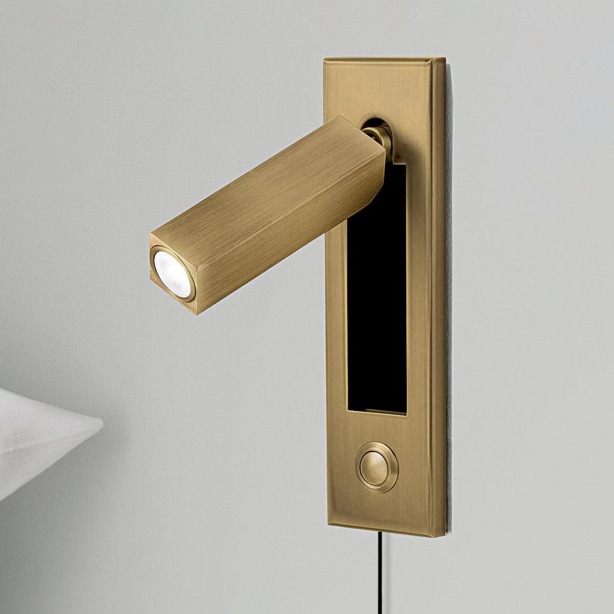 Embedded Bedside Sconce | LED Reading Light | Adjustable Head