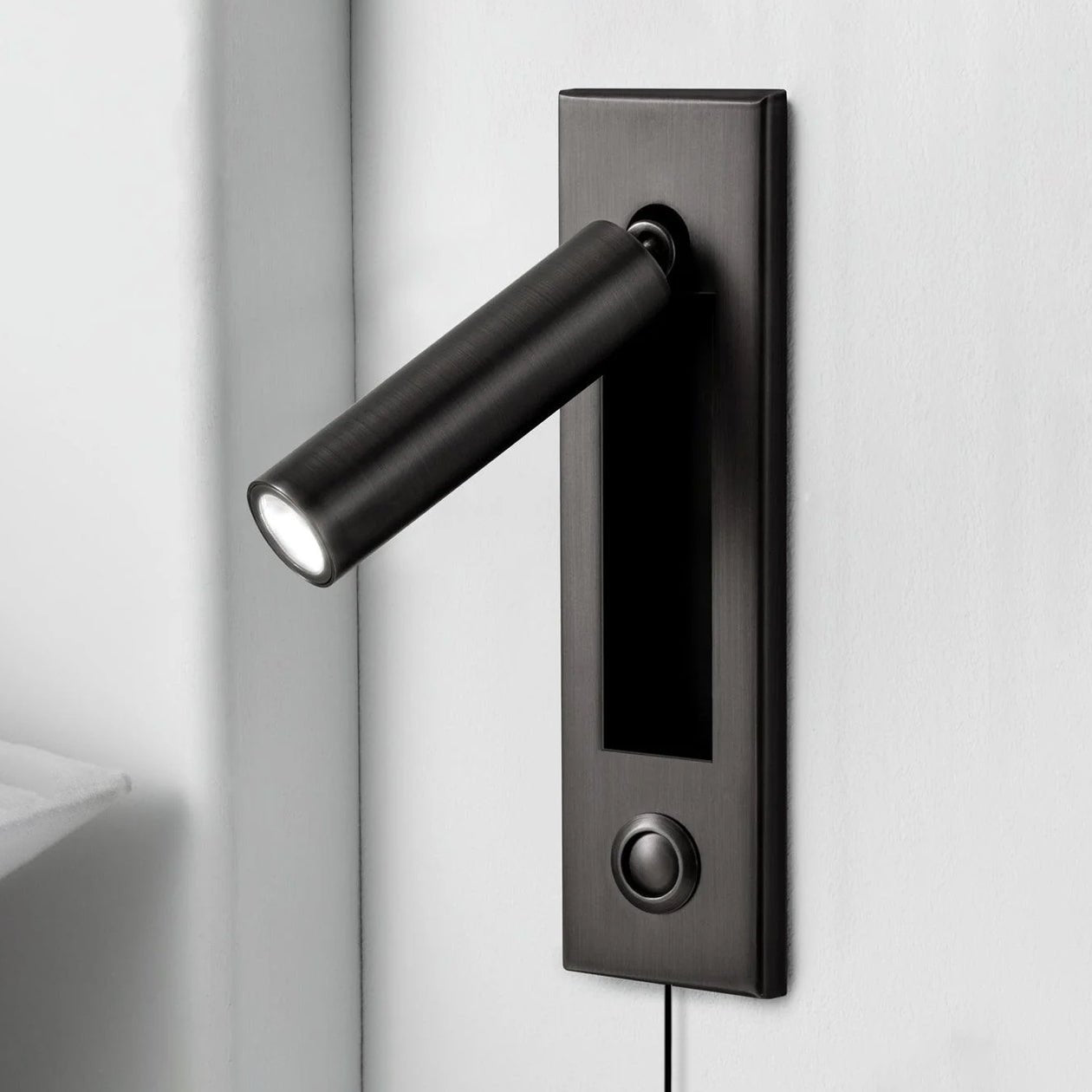 Embedded Bedside Sconce | LED Reading Light | Adjustable Head