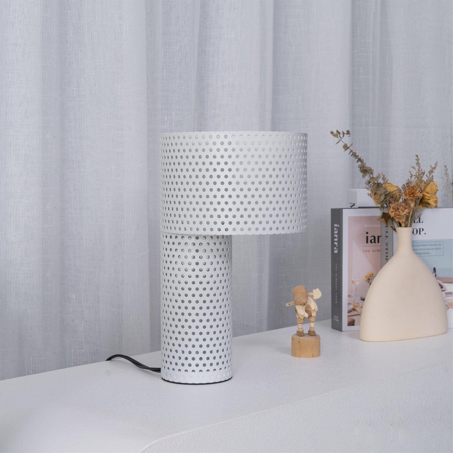 Embrey Table Lamp | Metal | White