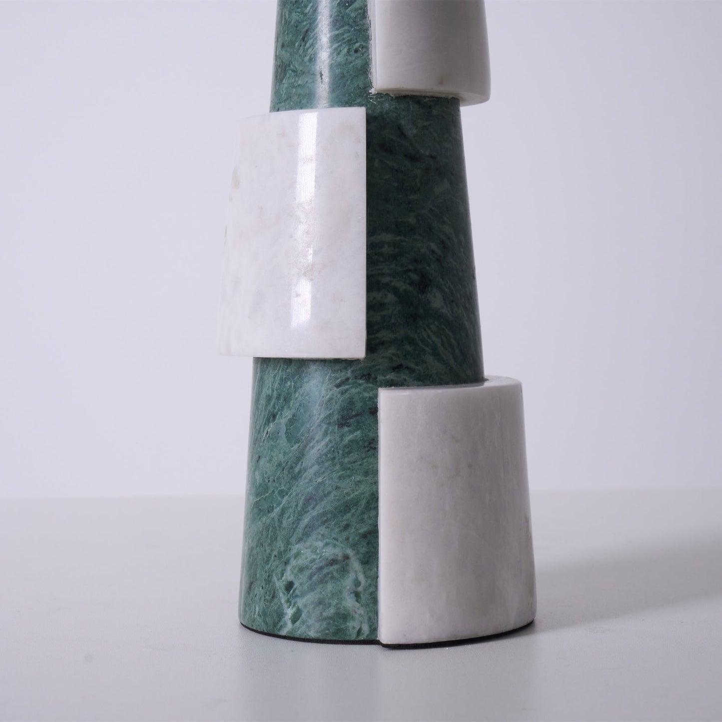 Duomo Marble Table Lamp | Marble & Fabric | Green & White