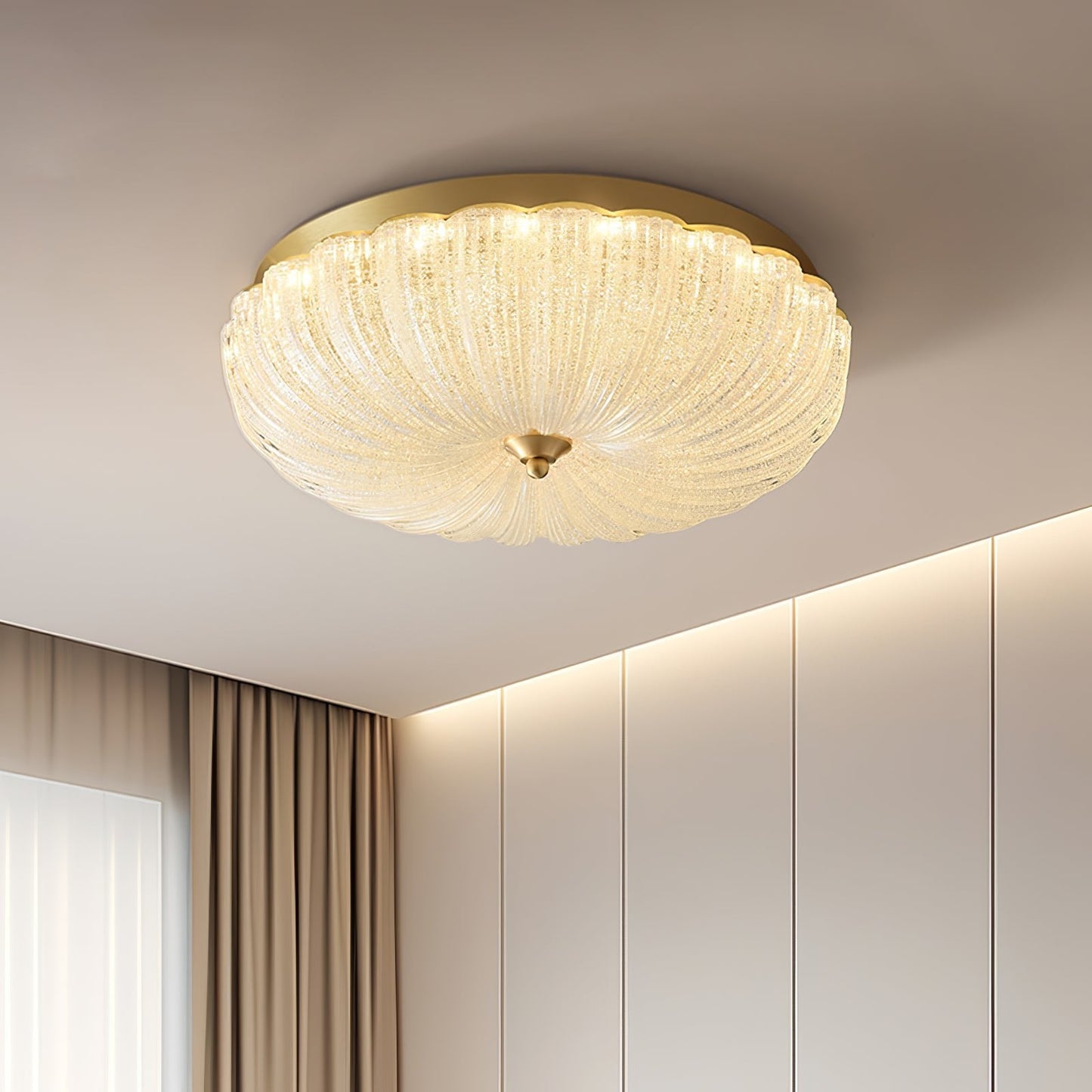 Enchanting Ceiling Light | Glass & Brass | Gold