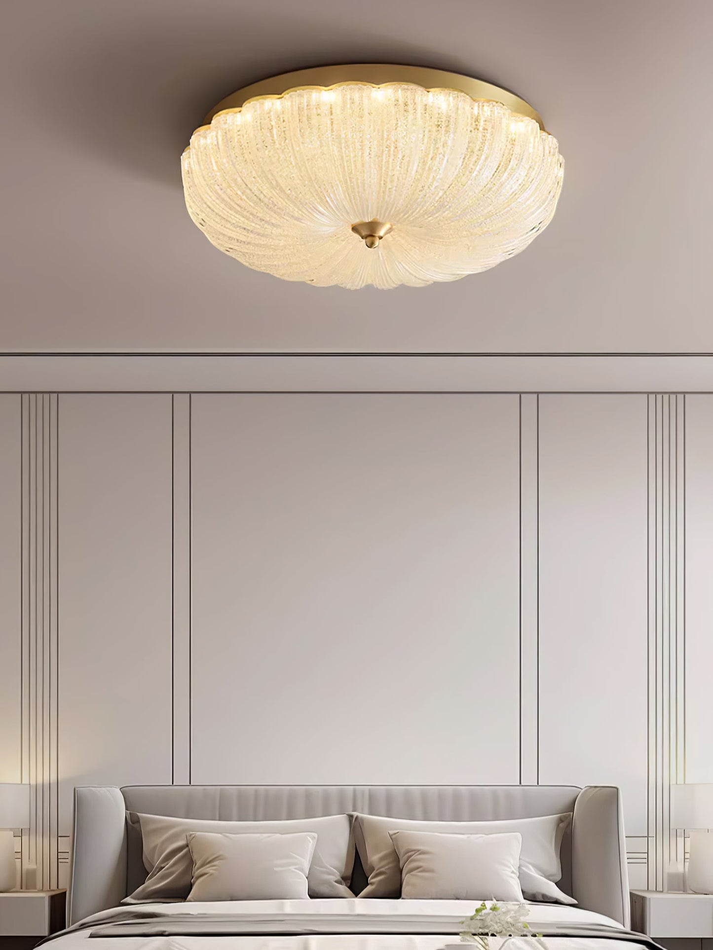Enchanting Ceiling Light | Glass & Brass | Gold