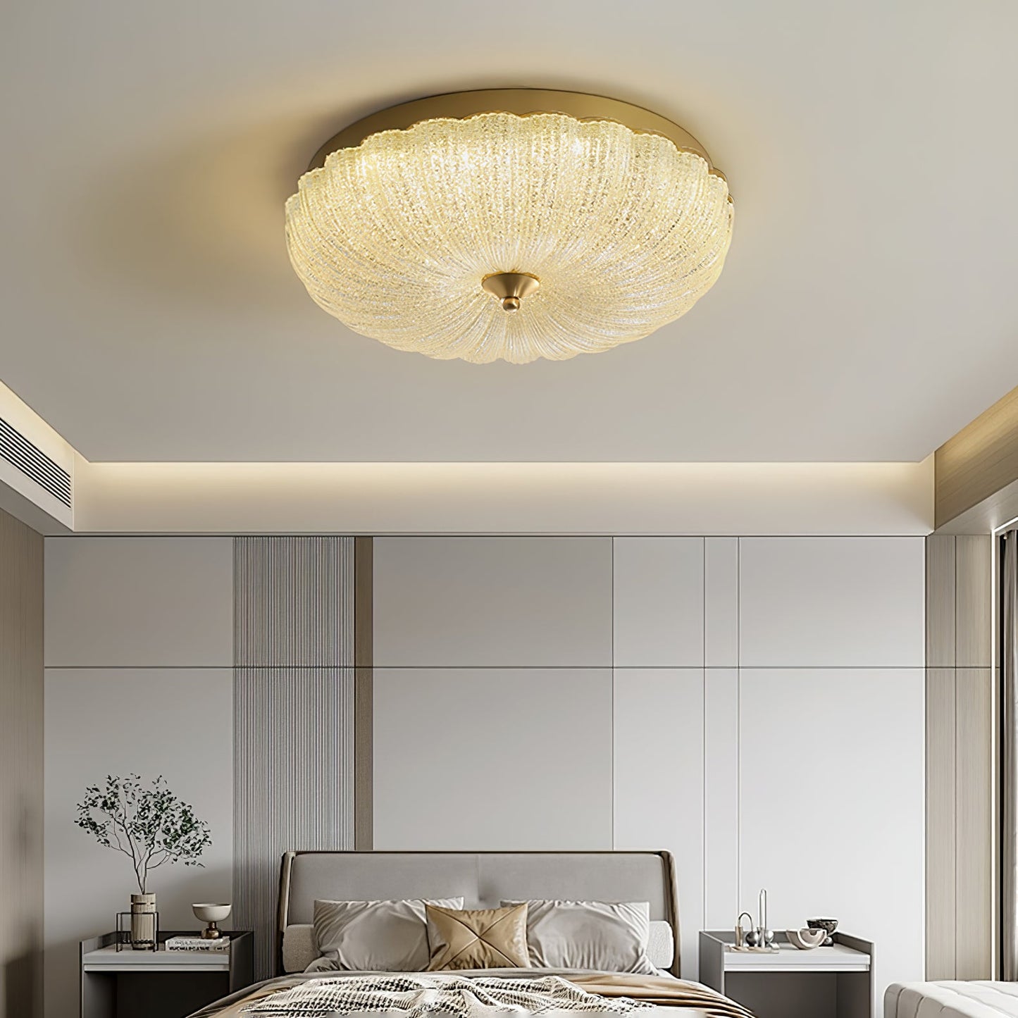 Enchanting Ceiling Light | Glass & Brass | Gold