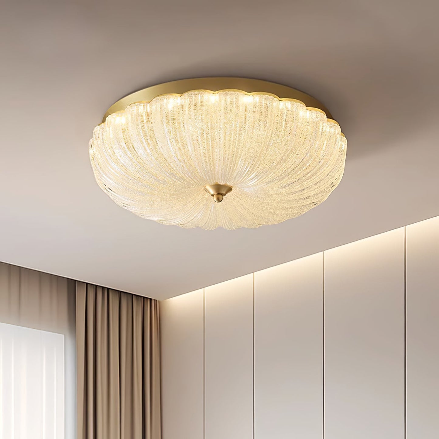 Enchanting Ceiling Light | Glass & Brass | Gold