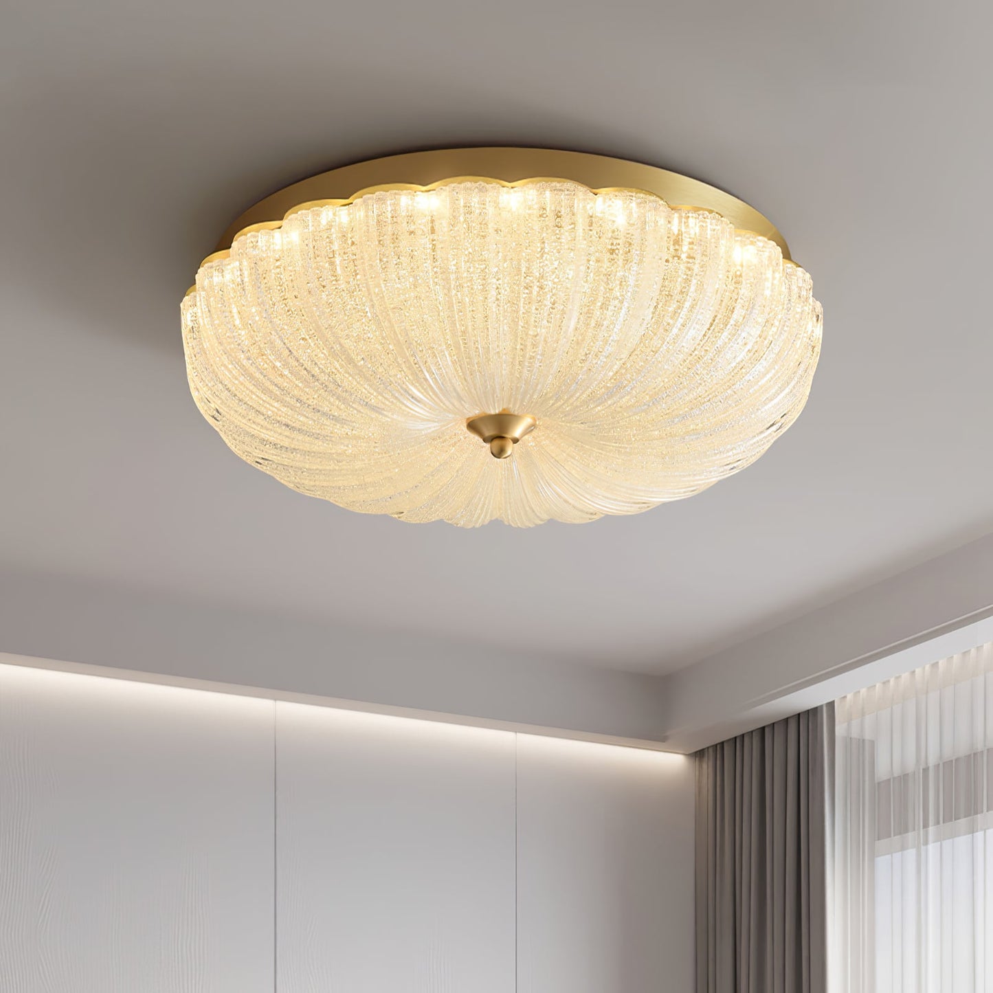 Enchanting Ceiling Light | Glass & Brass | Gold