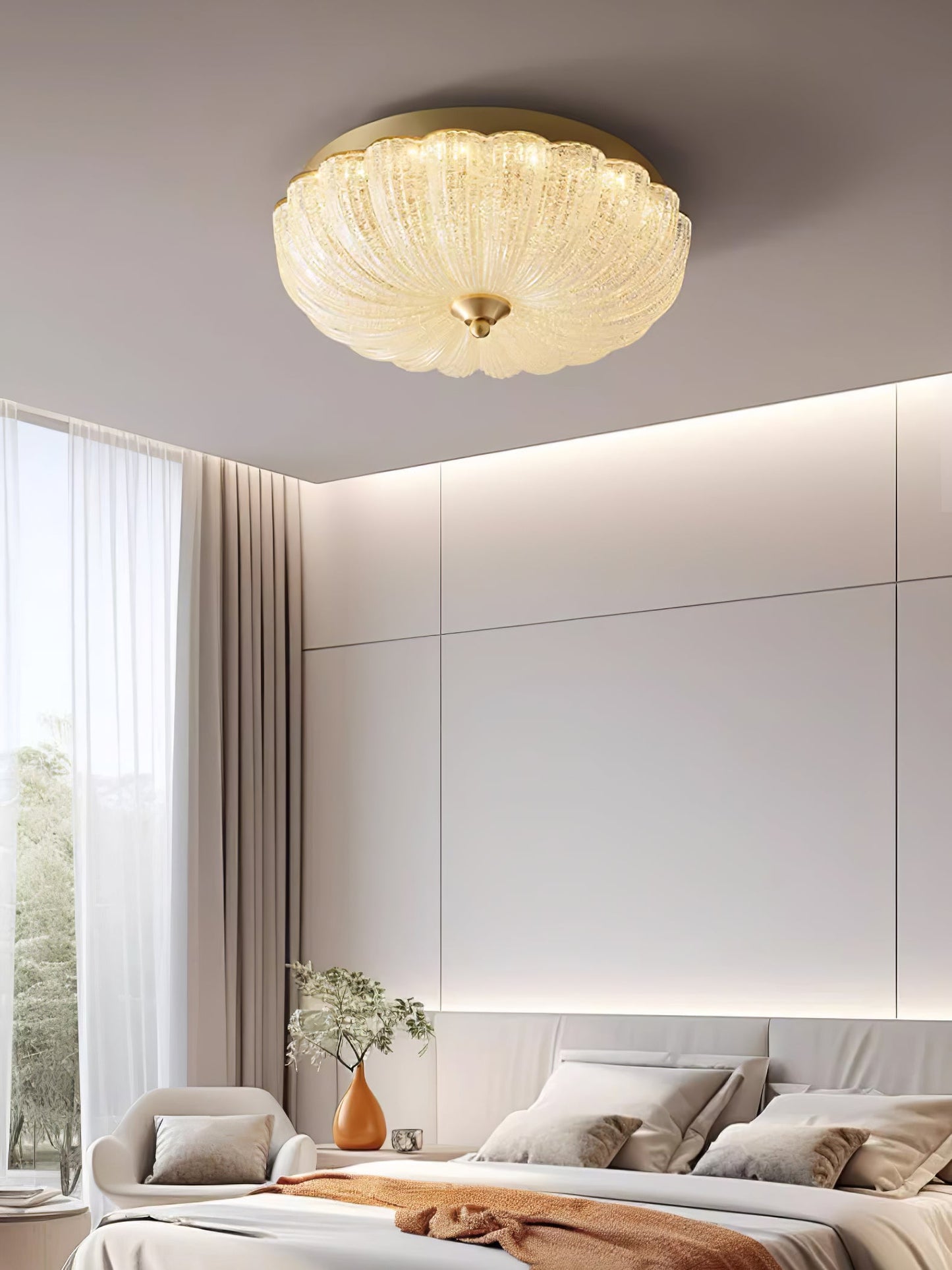 Enchanting Ceiling Light | Glass & Brass | Gold