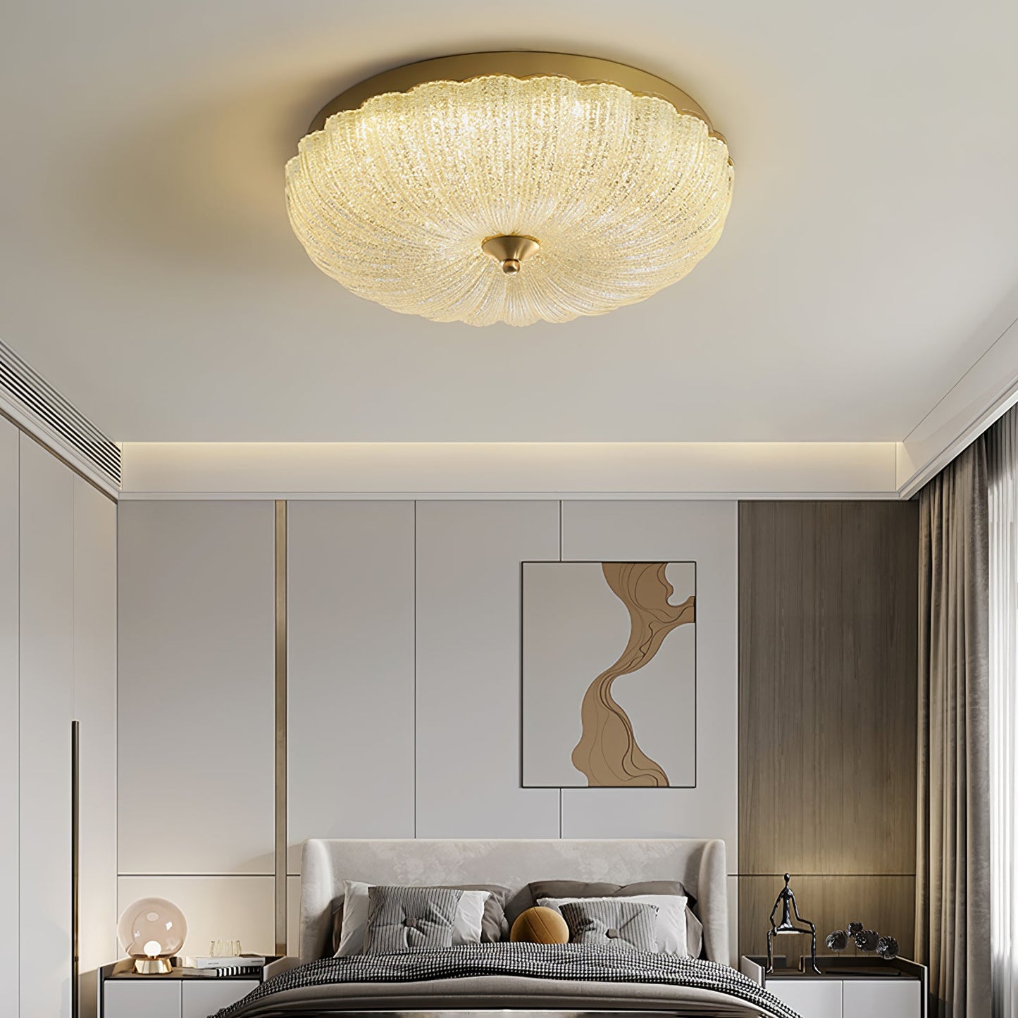 Enchanting Ceiling Light | Glass & Brass | Gold
