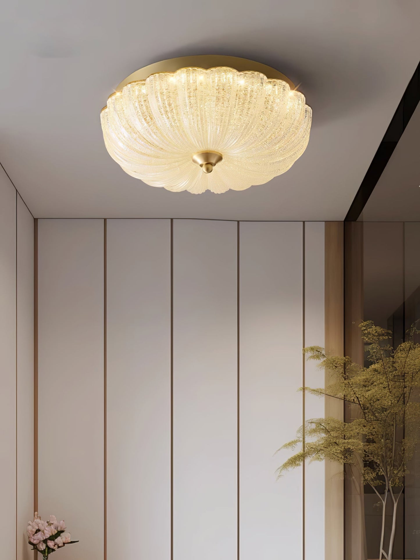 Enchanting Ceiling Light | Glass & Brass | Gold