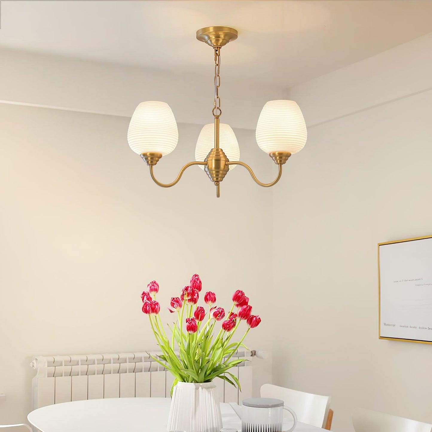 Brass Chandelier | Retro Design | 6, 8, or 10 Lights