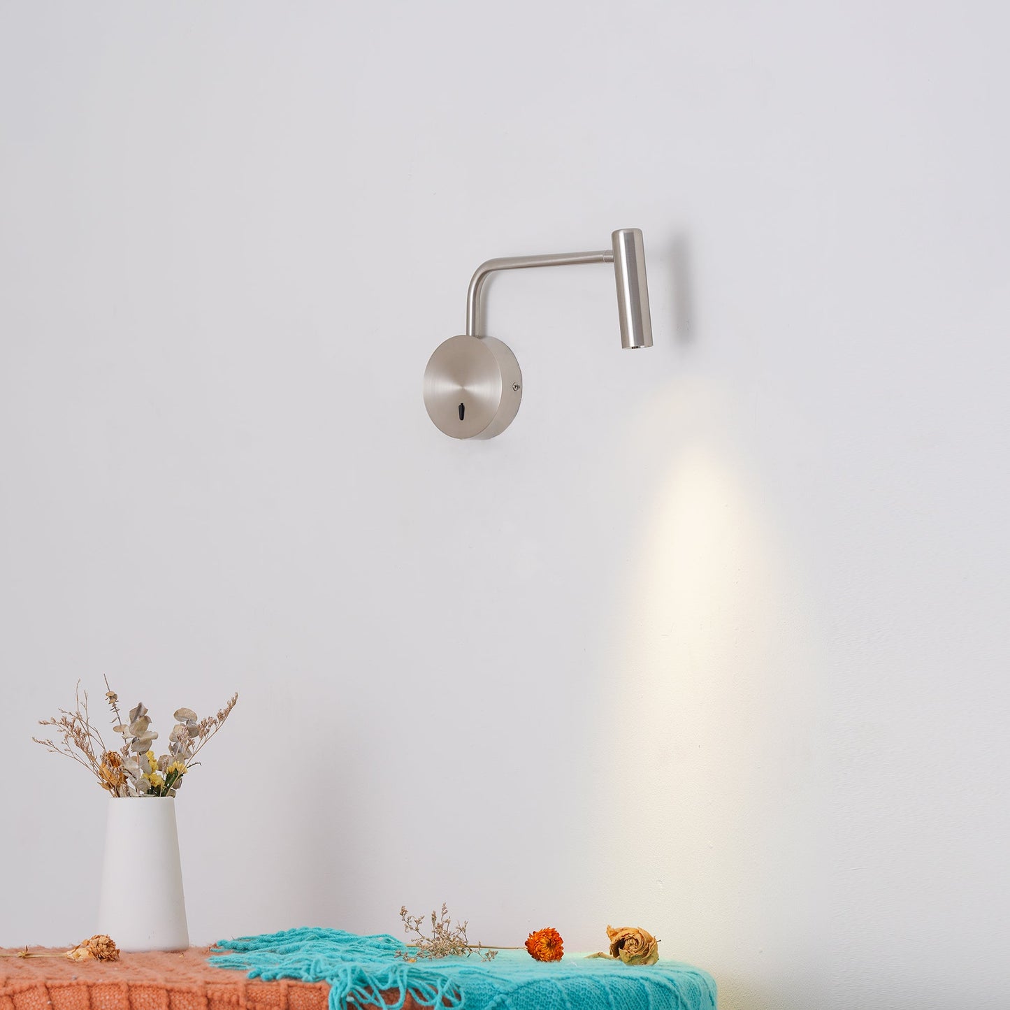 LED Wall Sconce | Metal | Set of 2 | Black, White, Gold, Sand Nickel