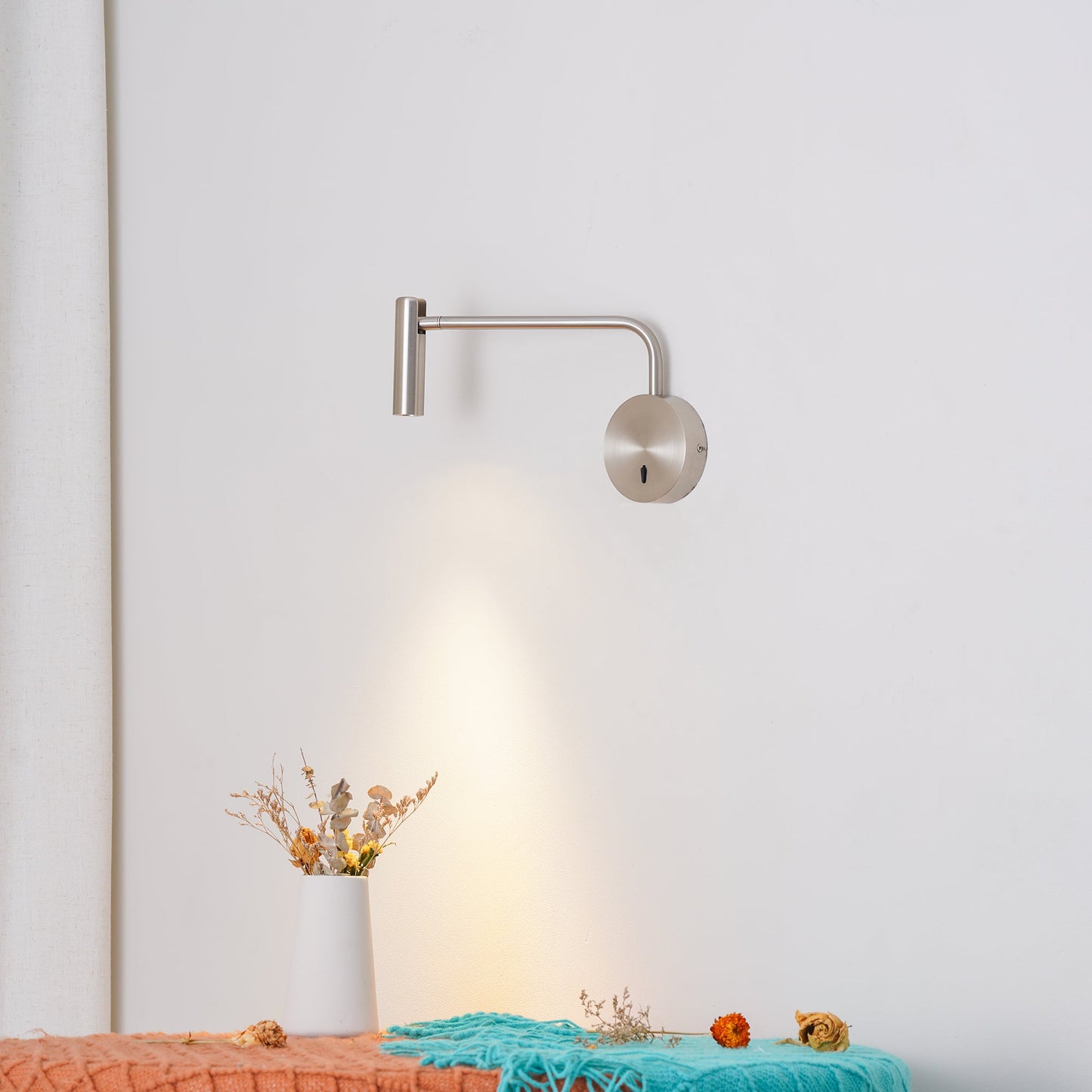 LED Wall Sconce | Metal | Set of 2 | Black, White, Gold, Sand Nickel
