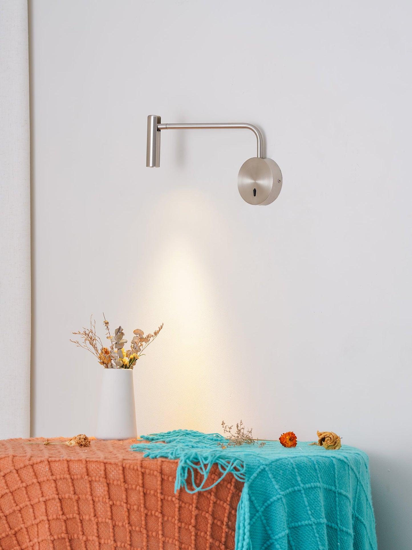LED Wall Sconce | Metal | Set of 2 | Black, White, Gold, Sand Nickel
