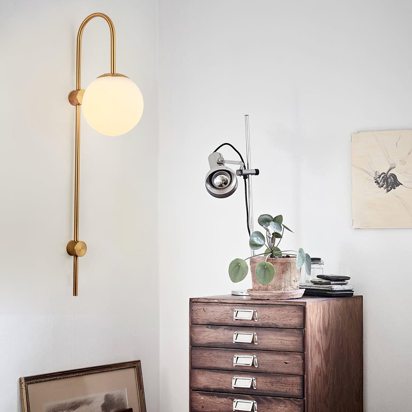 Erikson Sconce | Iron, Glass, Metal | Gold, Black