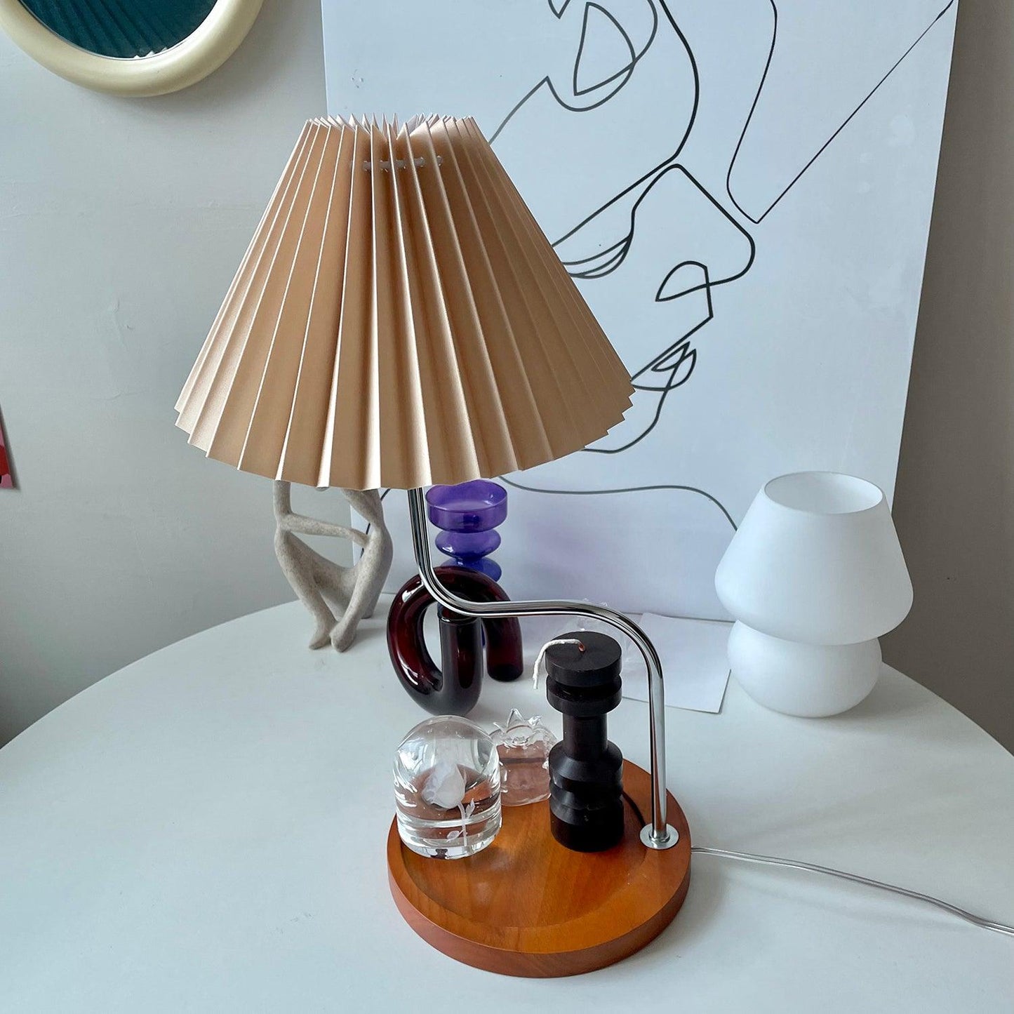 Eterna Table Lamp | Metal Frame & Fabric Shade | 4 Colors Available
