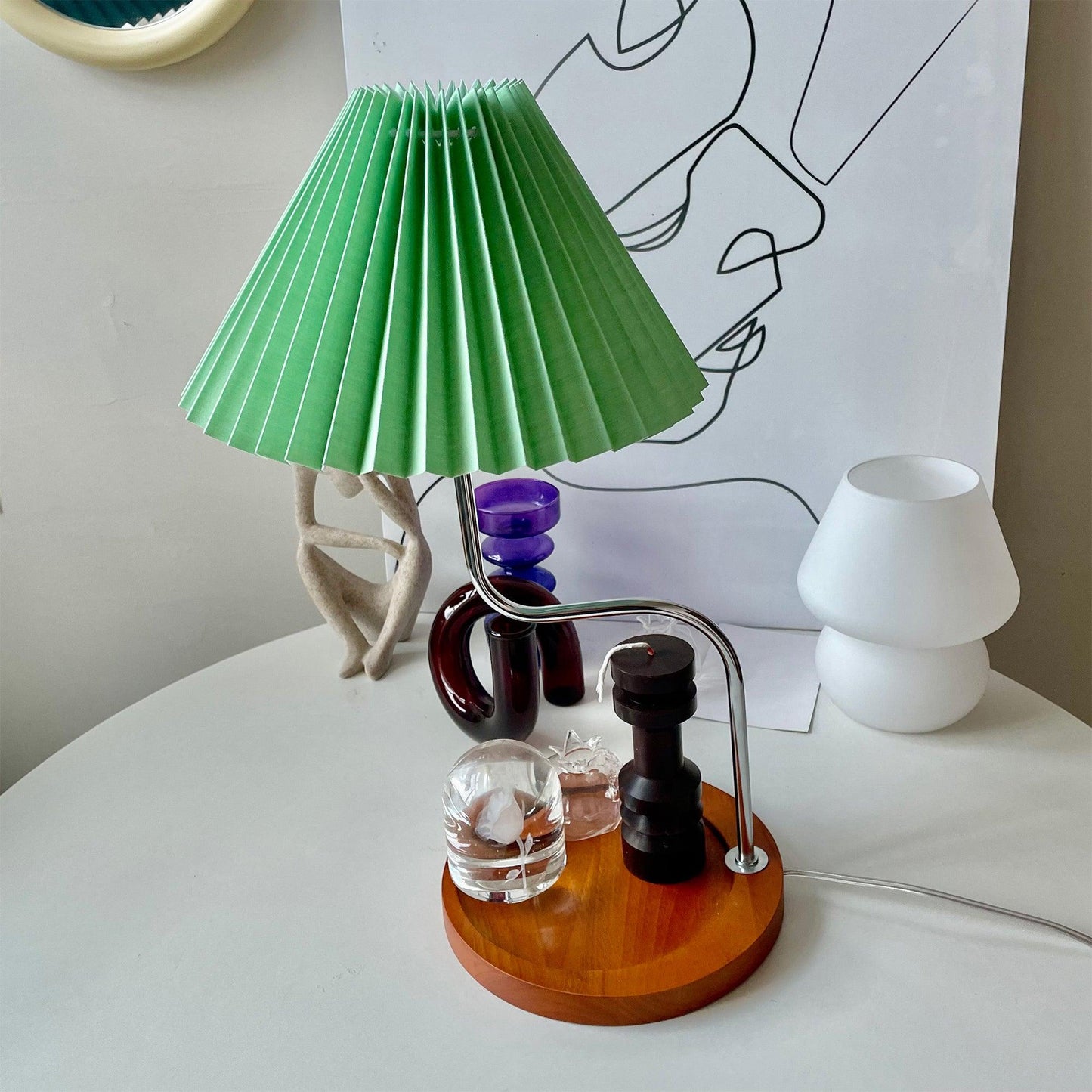 Eterna Table Lamp | Metal Frame & Fabric Shade | 4 Colors Available