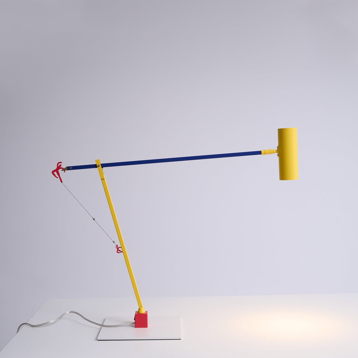Ettorino Table Lamp | Adjustable Metal Design | Red, Yellow & Blue