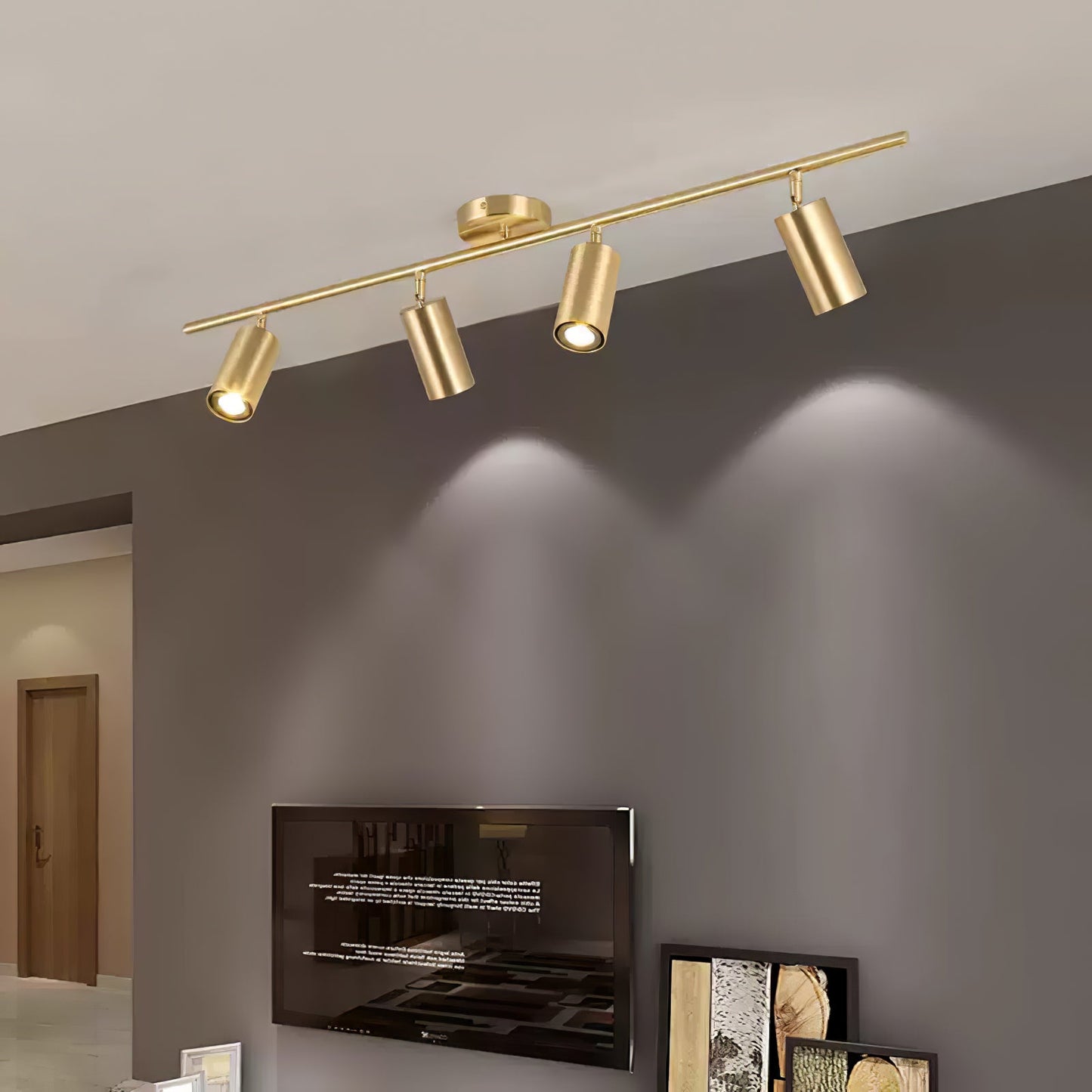 Evanna Ceiling Light | Adjustable Spotlight | Black, White, Gold