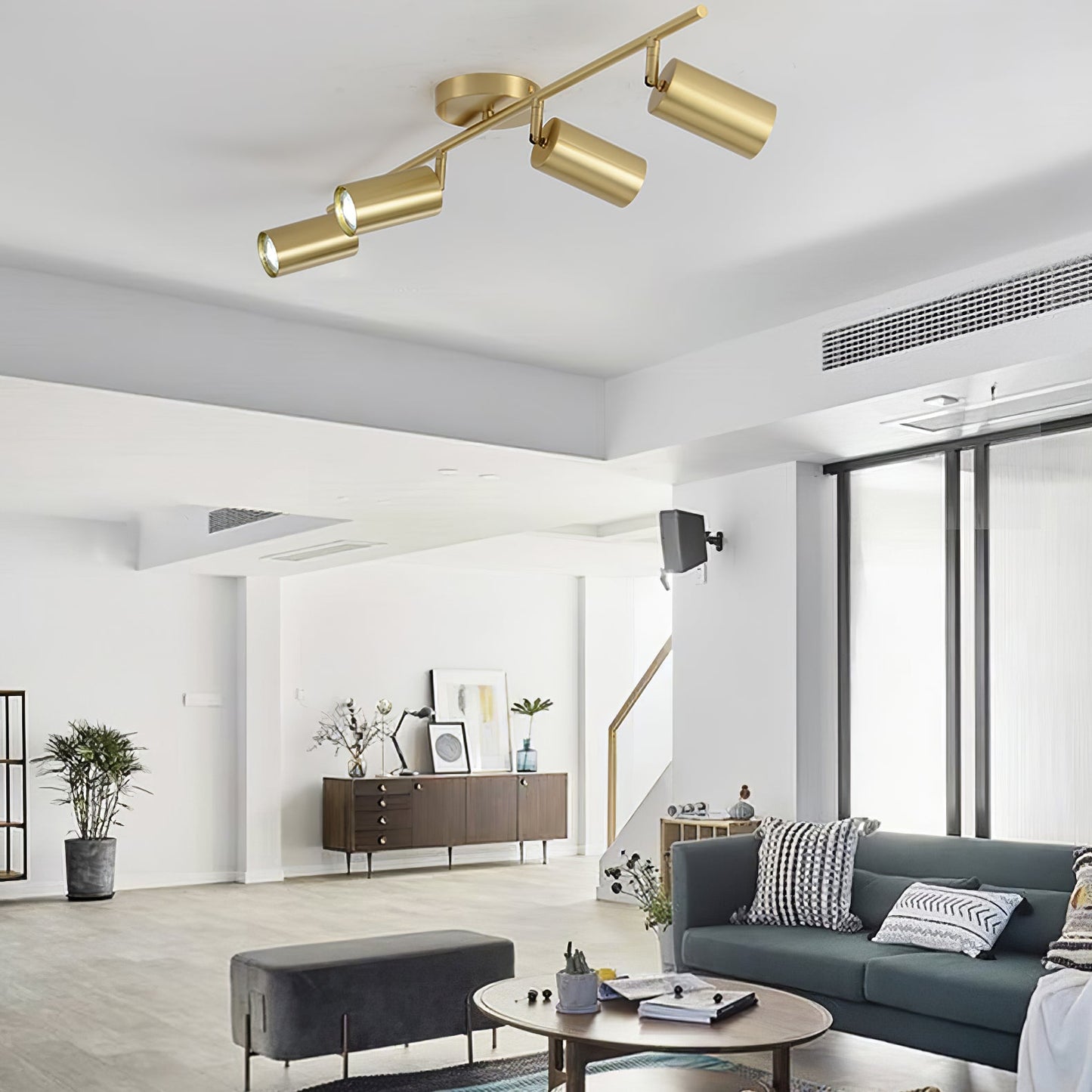Evanna Ceiling Light | Adjustable Spotlight | Black, White, Gold