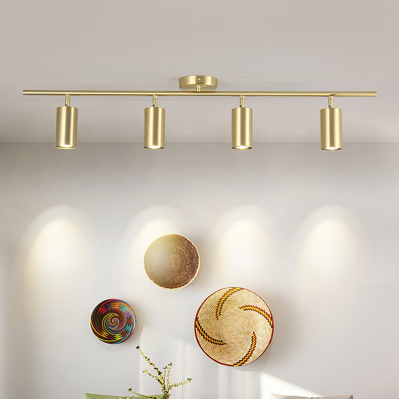 Evanna Ceiling Light | Adjustable Spotlight | Black, White, Gold