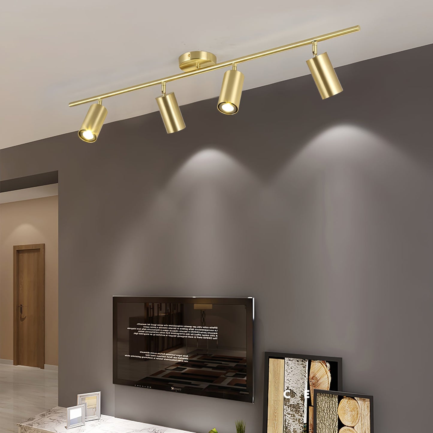 Evanna Ceiling Light | Adjustable Spotlight | Black, White, Gold