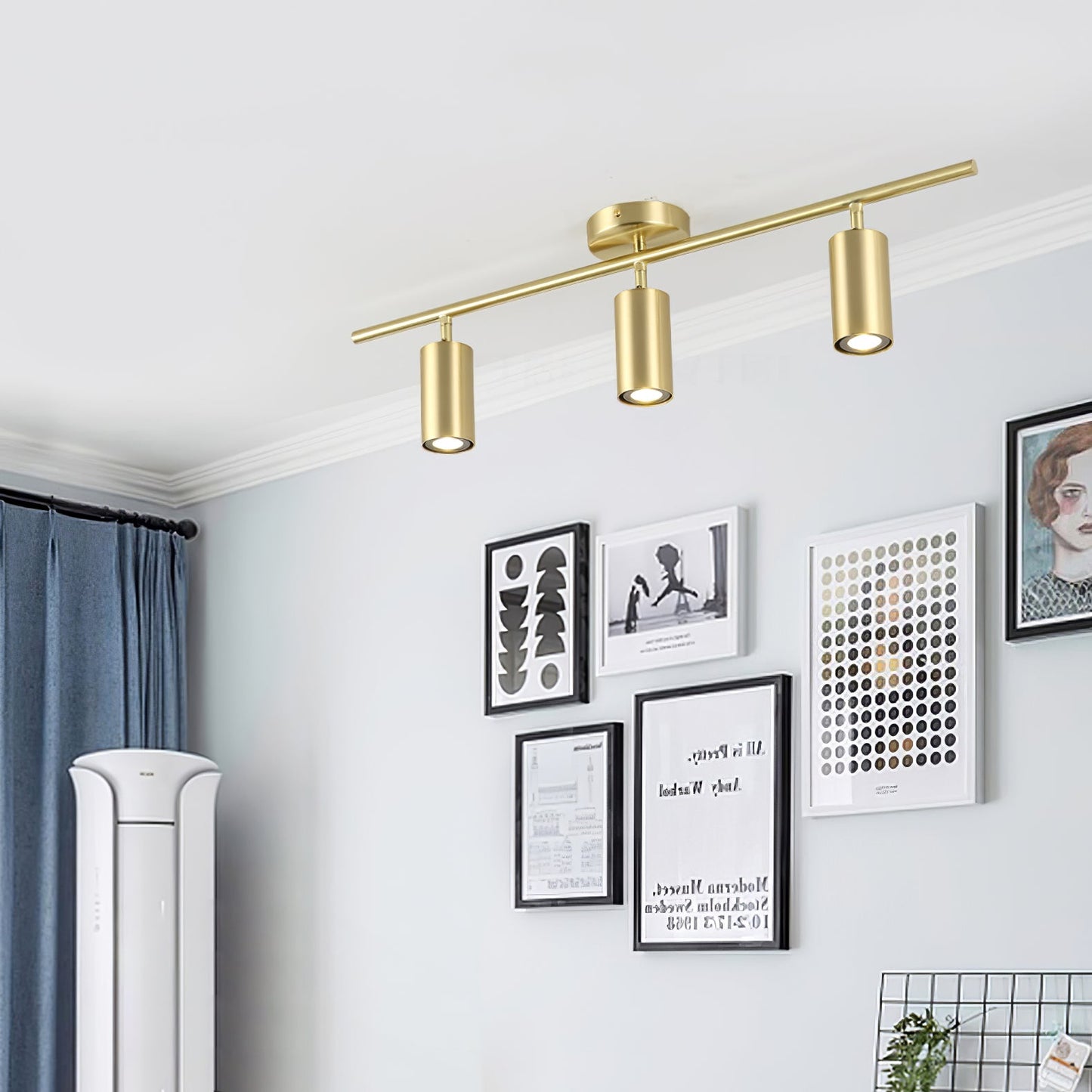 Evanna Ceiling Light | Adjustable Spotlight | Black, White, Gold