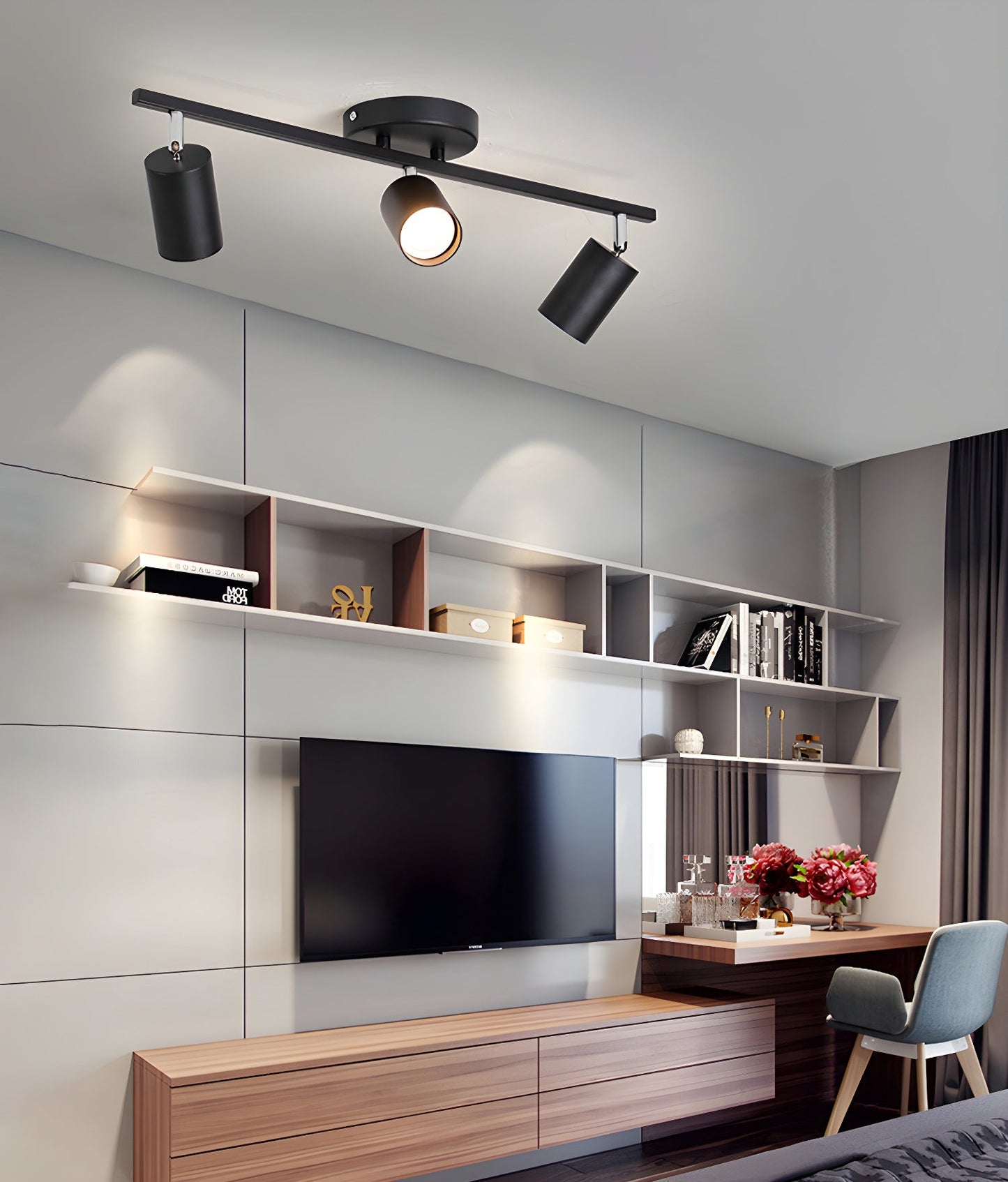 Evanna Ceiling Light | Adjustable Spotlight | Black, White, Gold