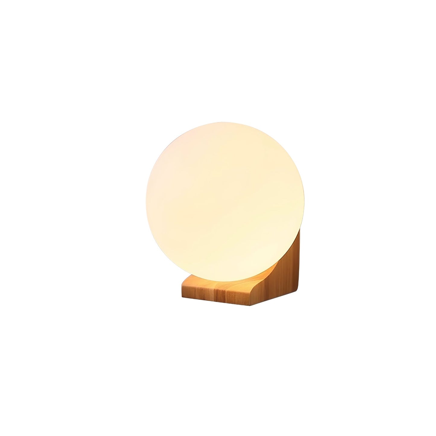 Evelyn Orb Wall Lamp | Walnut Base | White Shade