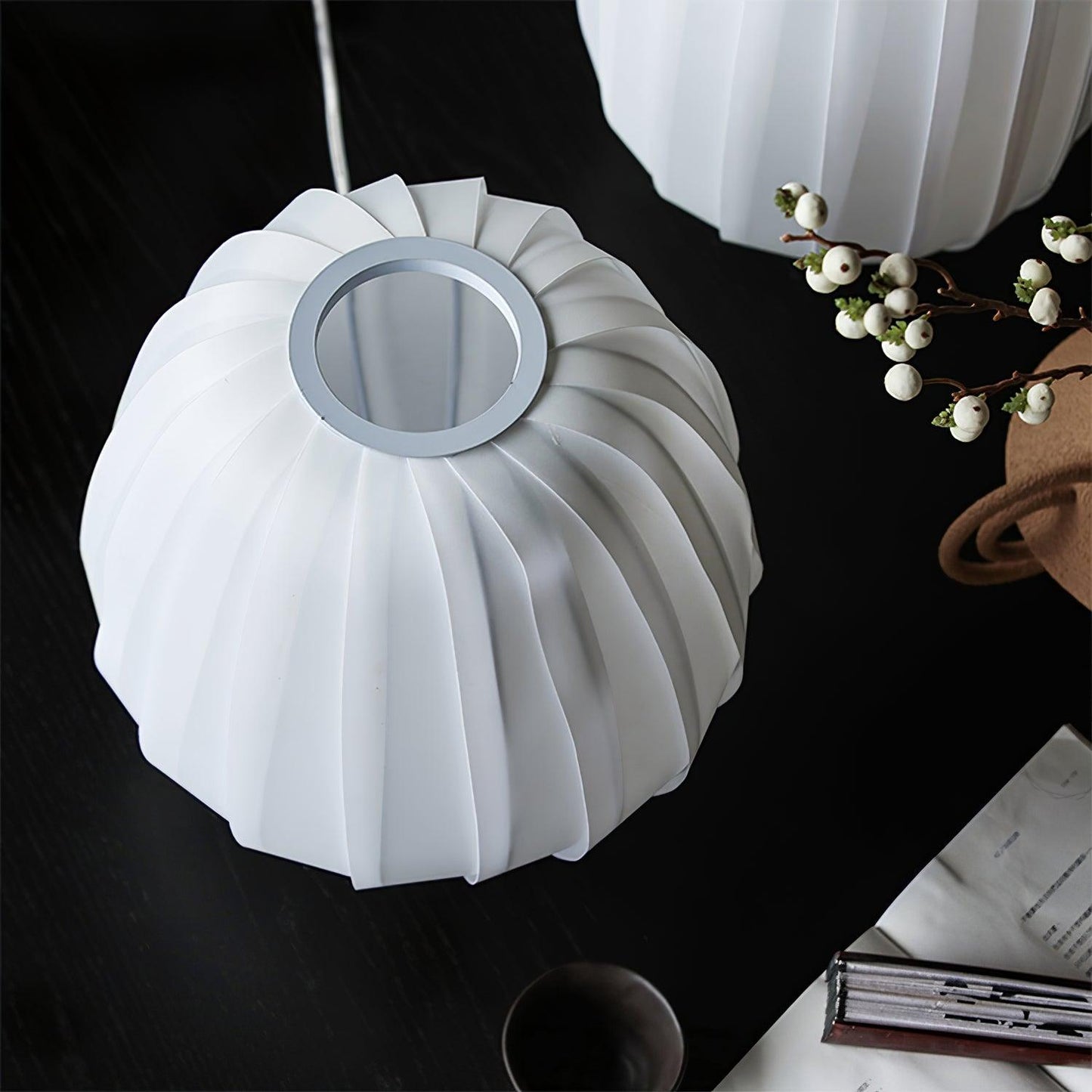 Minimalist Table Lamp | Wood & Fabric | White Shade, 30cm