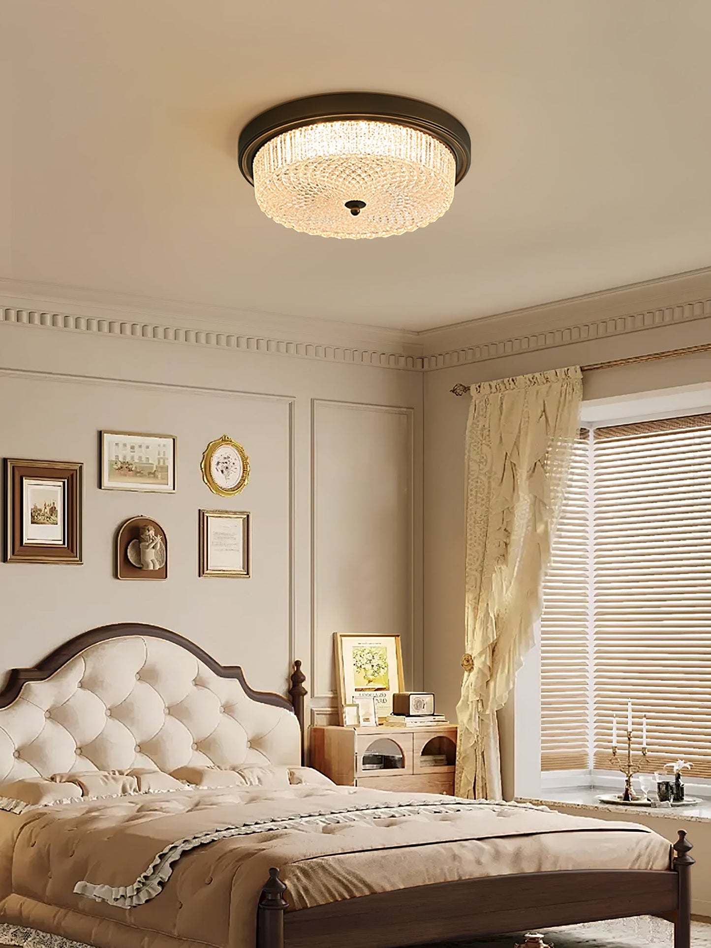 Fabula Ceiling Lamp | Vintage Bronze | Opaque Glass