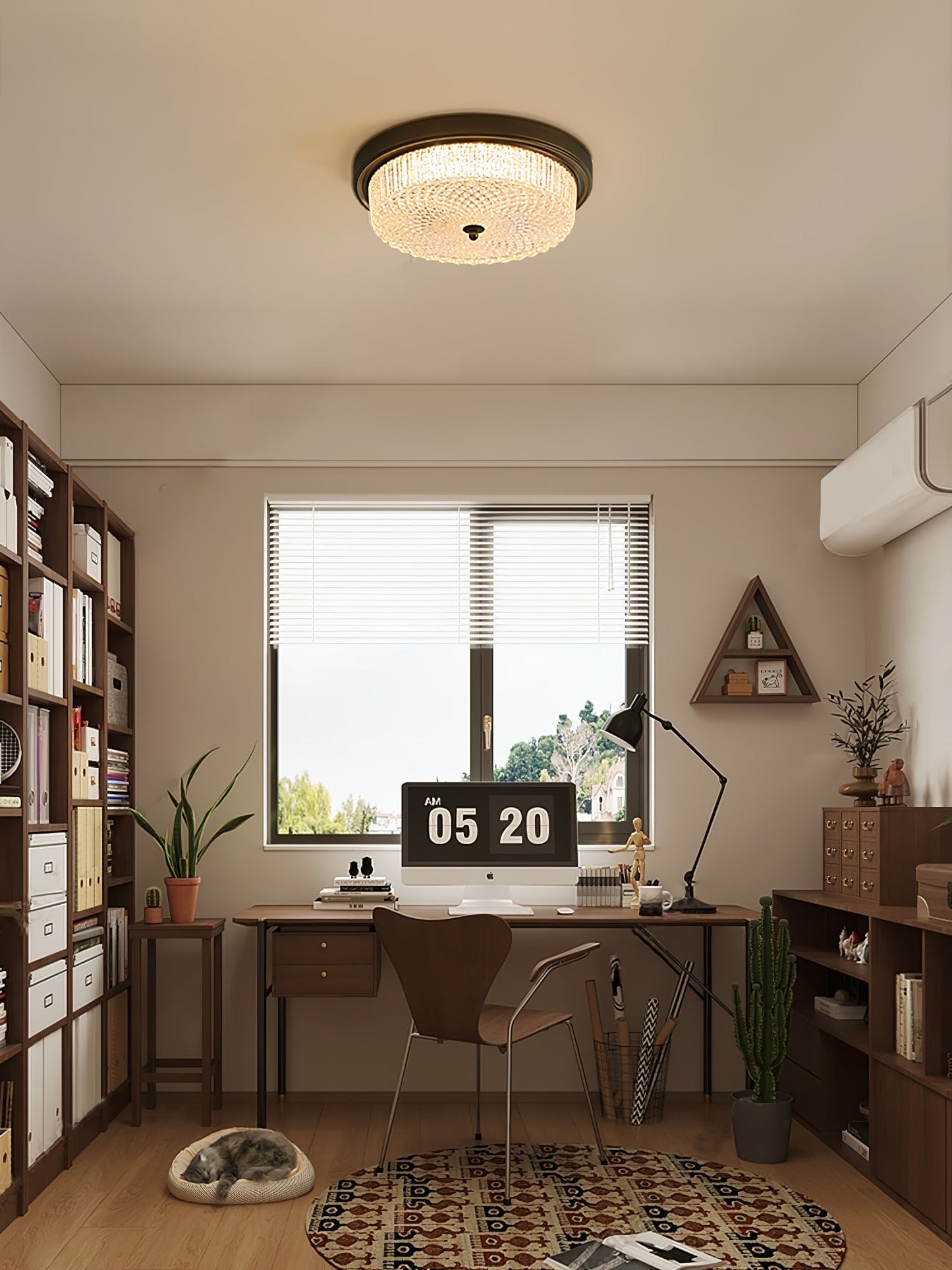 Fabula Ceiling Lamp | Vintage Bronze | Opaque Glass