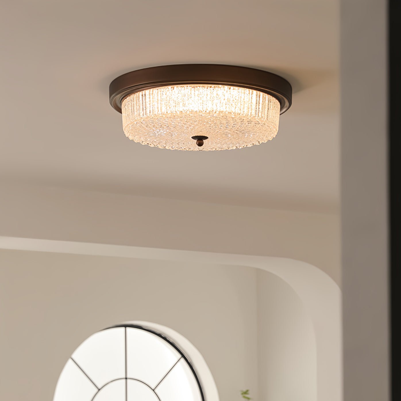 Fabula Ceiling Lamp | Vintage Bronze | Opaque Glass
