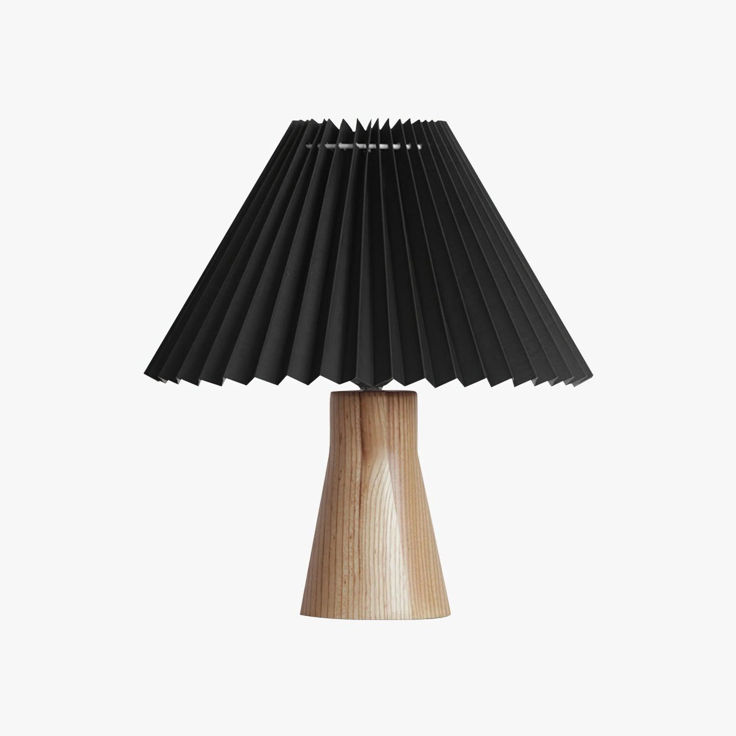 Facet Table Lamp | Wood Base | White or Black Shade