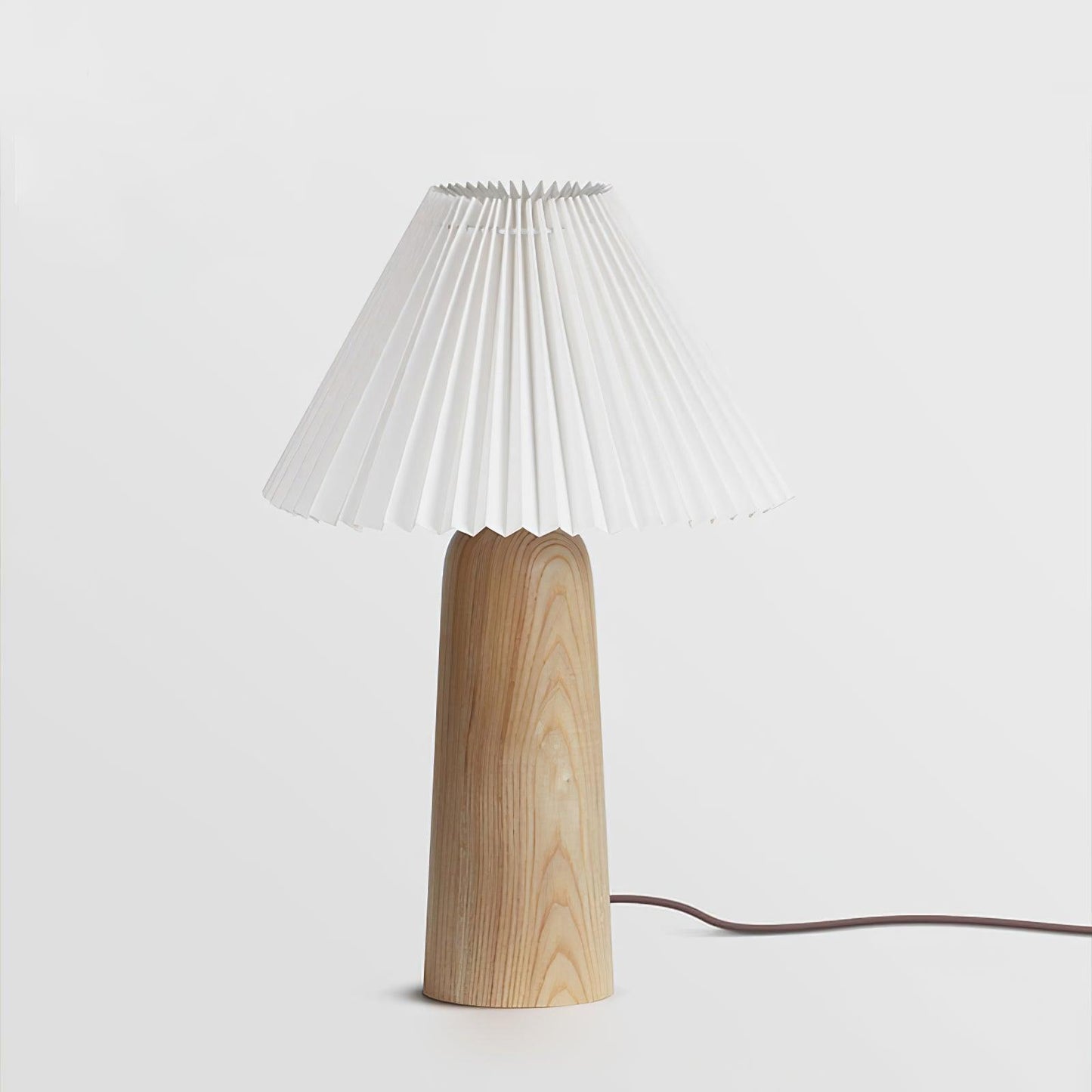 Facet Table Lamp | Wood Base | White or Black Shade