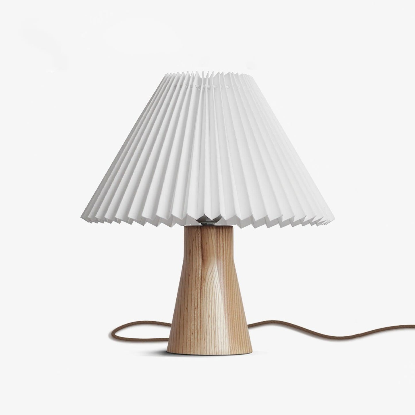 Facet Table Lamp | Wood Base | White or Black Shade