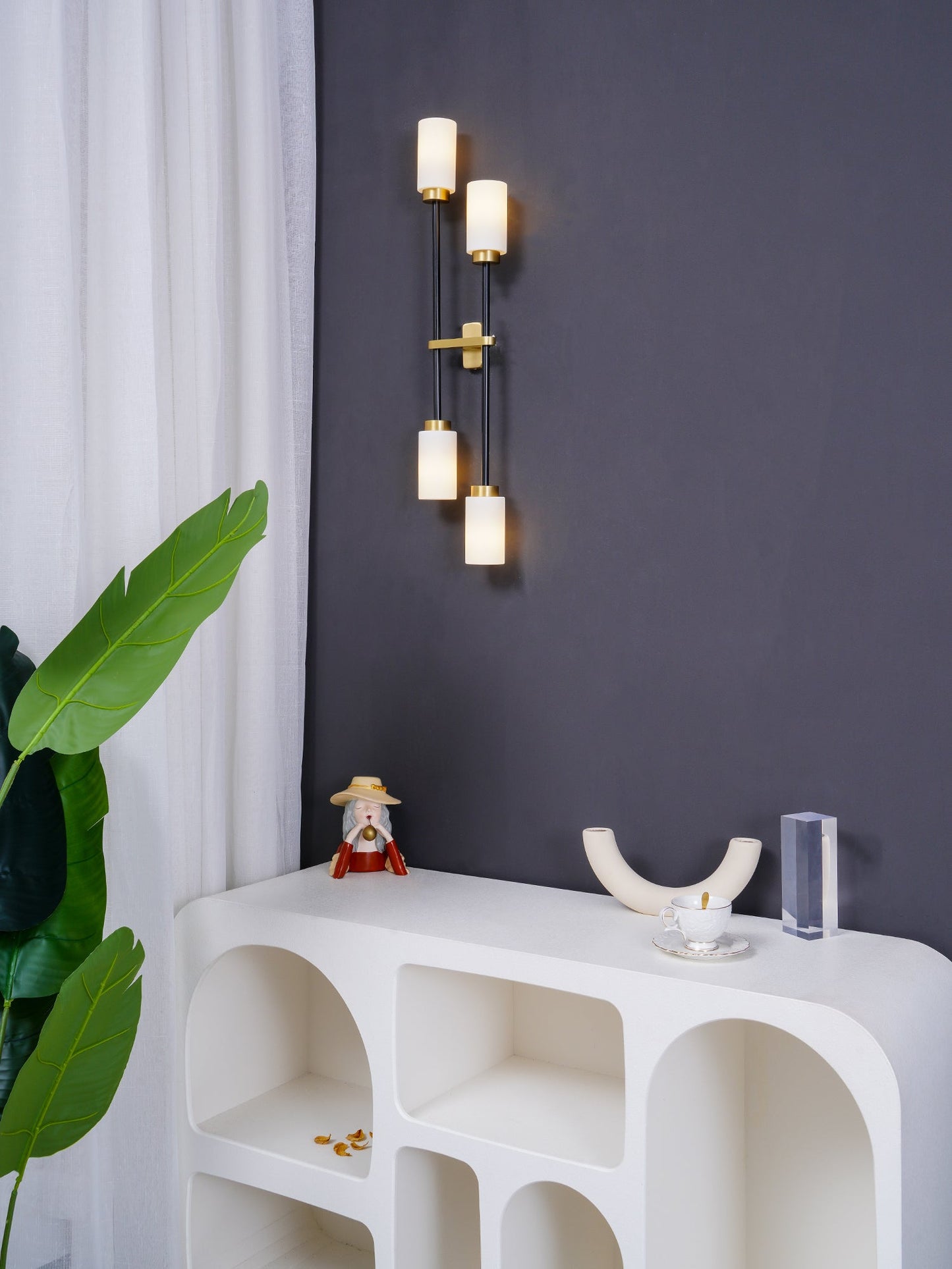 Farol Wall Light | Brass & Glass | Single/Double