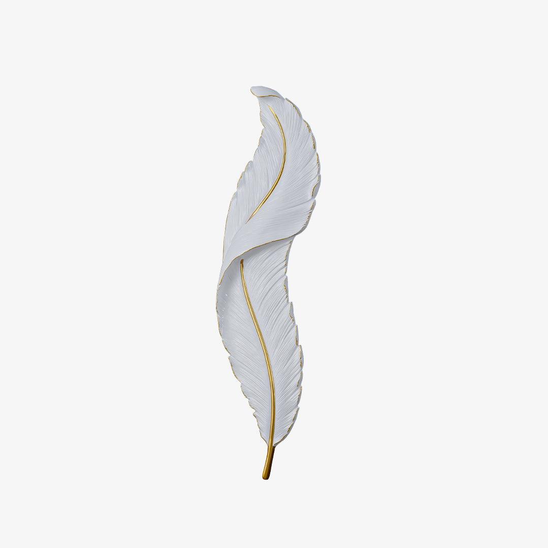 Feather Wall Lamp | Resin | Gold, White