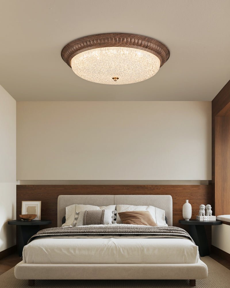 Ferrara Ceiling Light | Walnut Wood Grain | Acrylic