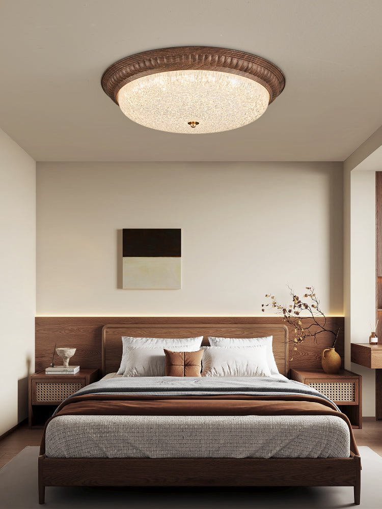 Ferrara Ceiling Light | Walnut Wood Grain | Acrylic