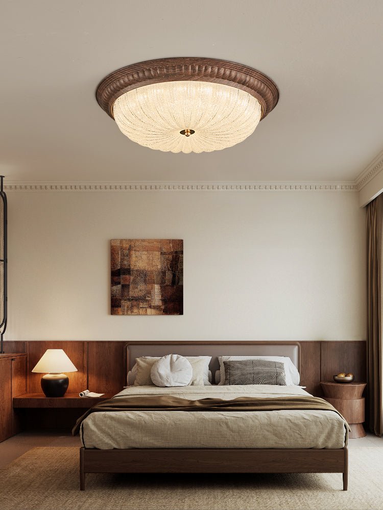 Ferrara Ceiling Light | Walnut Wood Grain | Acrylic