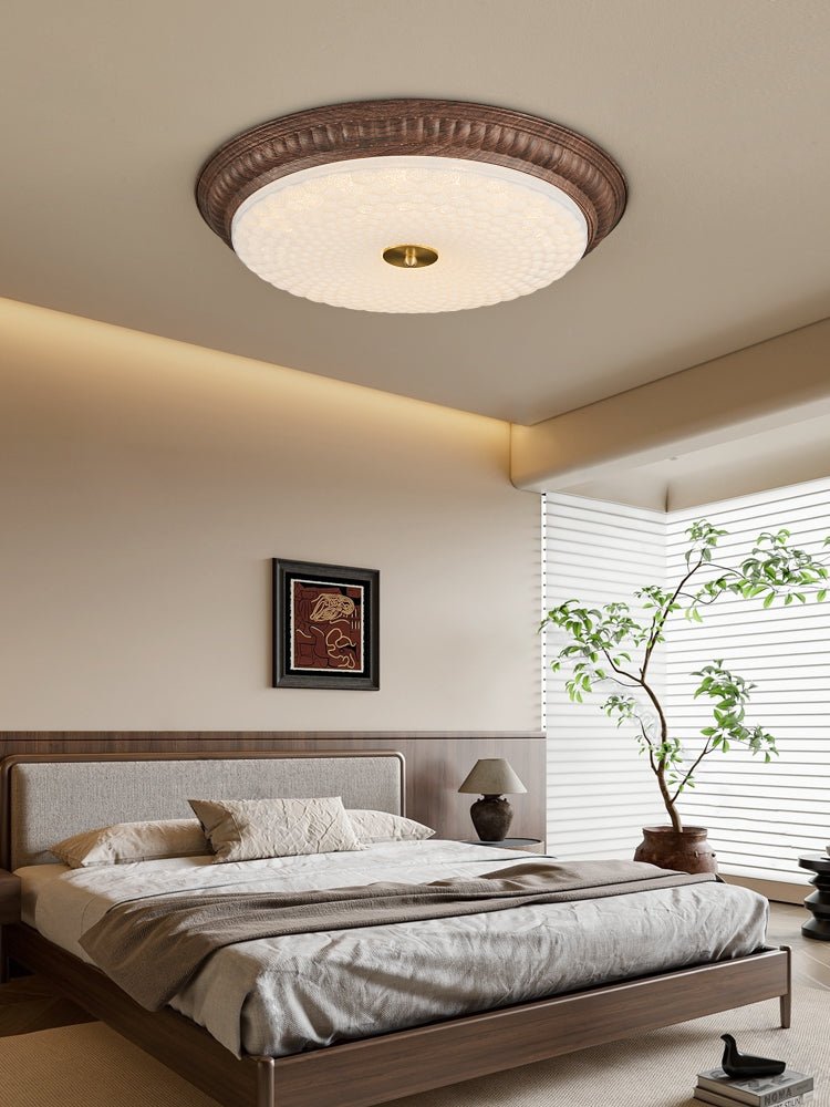 Ferrara Ceiling Light | Walnut Wood Grain | Acrylic