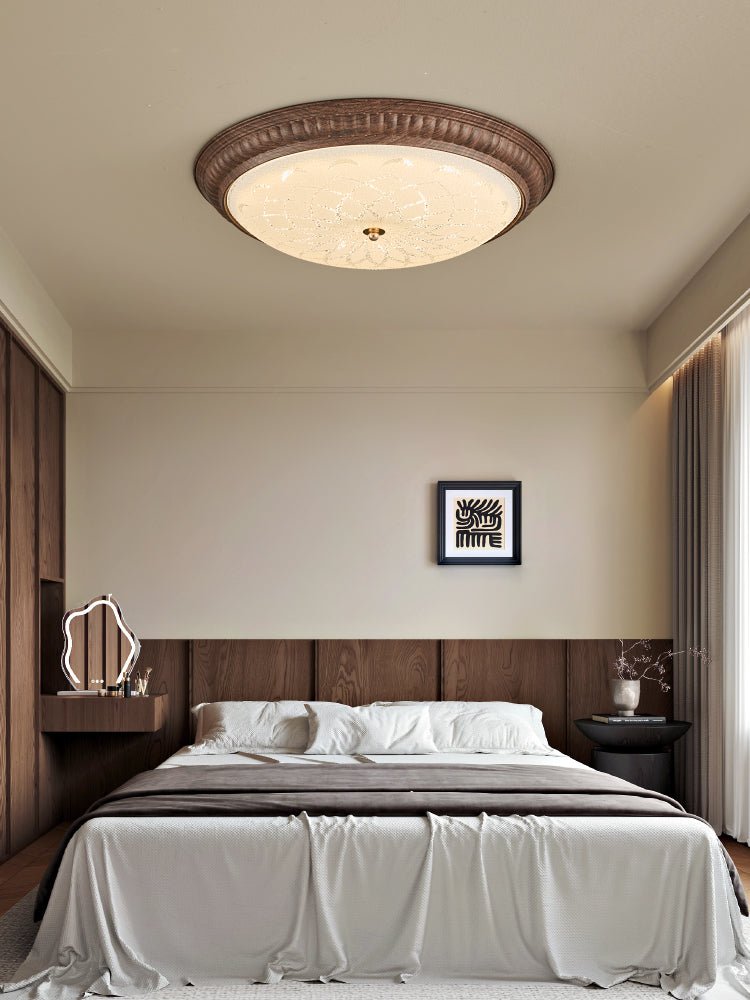 Ferrara Ceiling Light | Walnut Wood Grain | Acrylic
