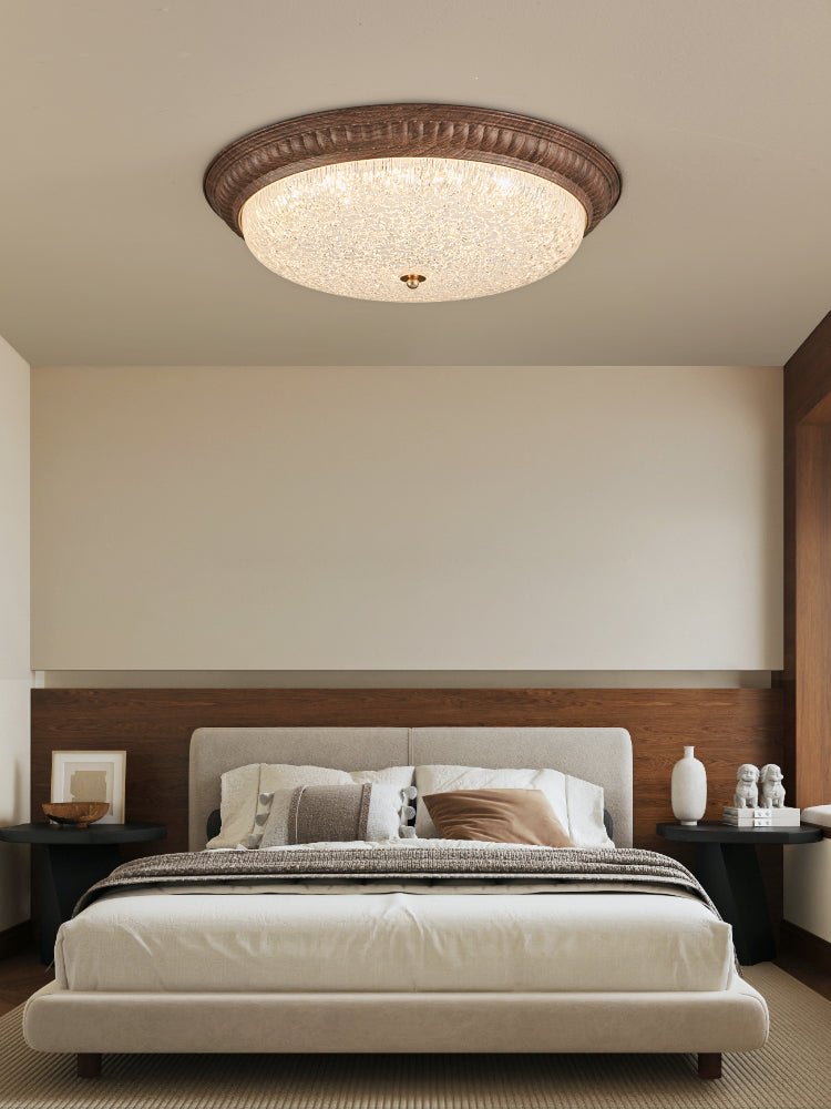 Ferrara Ceiling Light | Walnut Wood Grain | Acrylic