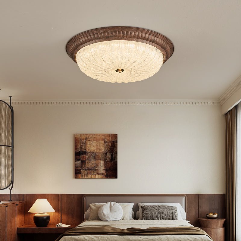 Ferrara Ceiling Light | Walnut Wood Grain | Acrylic