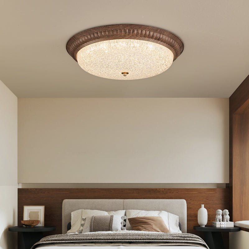 Ferrara Ceiling Light | Walnut Wood Grain | Acrylic
