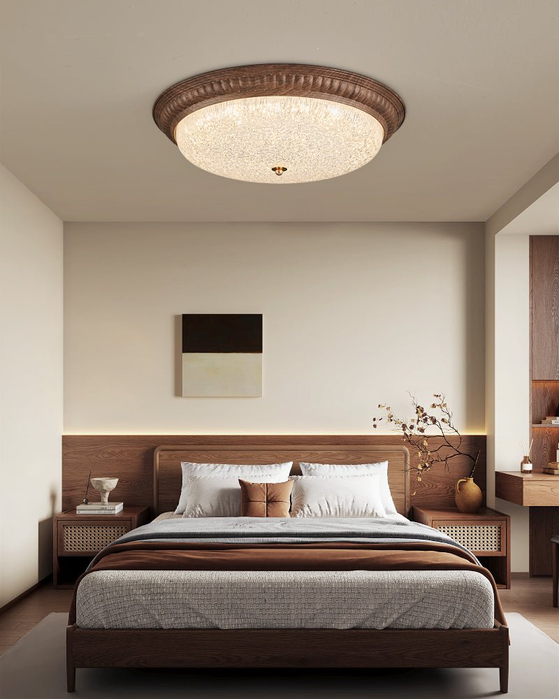Ferrara Ceiling Light | Walnut Wood Grain | Acrylic