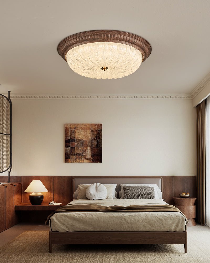 Ferrara Ceiling Light | Walnut Wood Grain | Acrylic