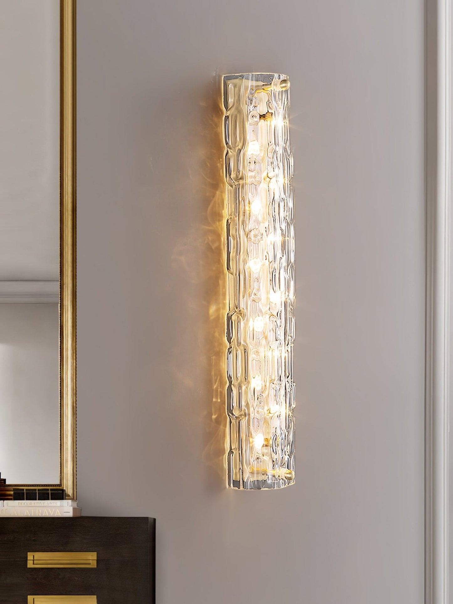 Fine Art Sconce | Glass Shade | Gold