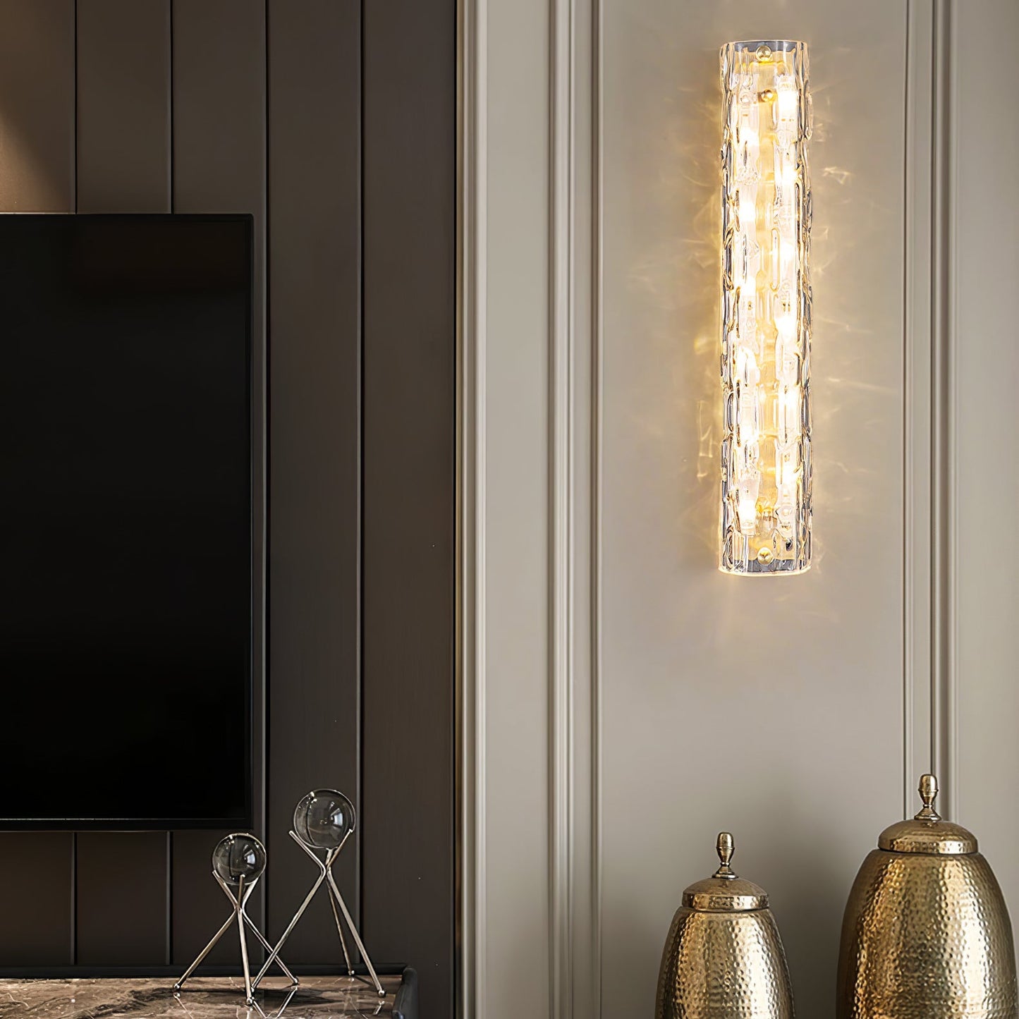 Fine Art Sconce | Glass Shade | Gold