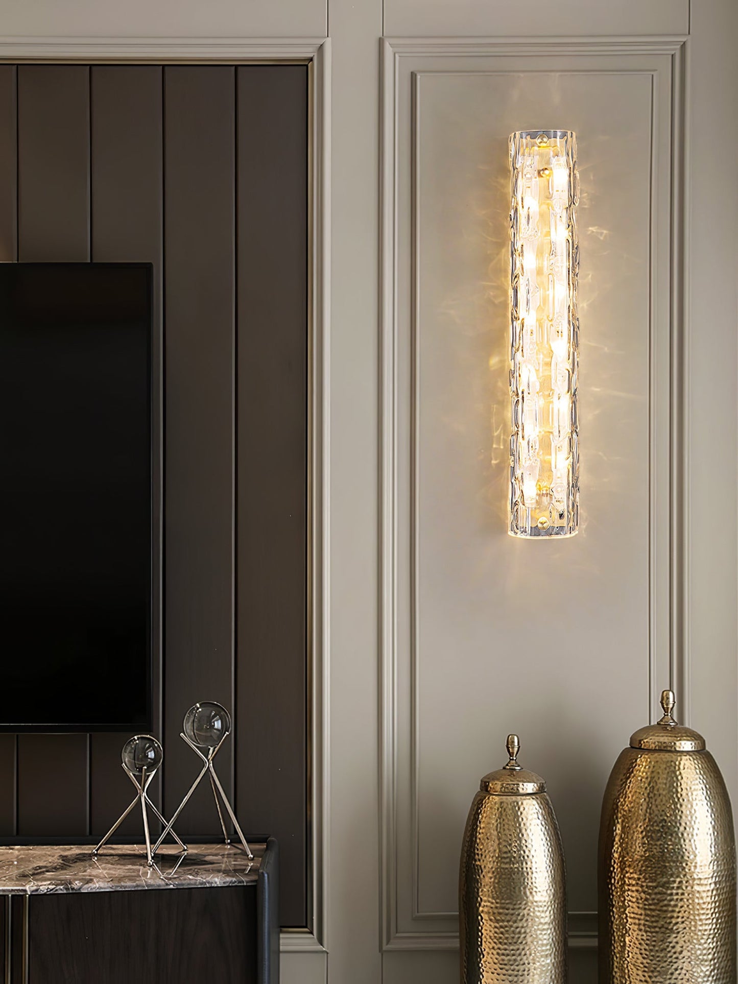 Fine Art Sconce | Glass Shade | Gold